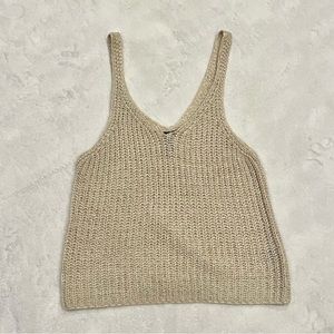 Moon & Madison Crochet Cream Tank Top Size M